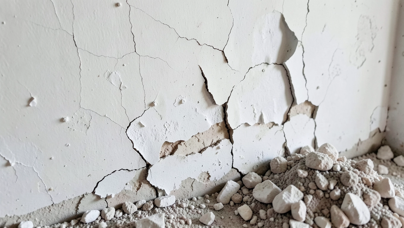 odparzony tynk jak naprawić