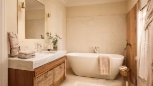 Beżowa łazienka inspiracje