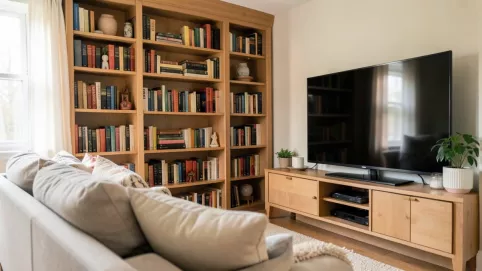 Biblioteczka w salonie inspiracje