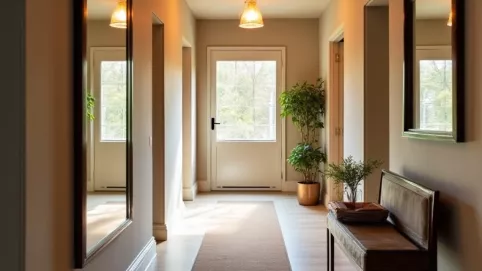 Długi wąski przedpokój inspiracje