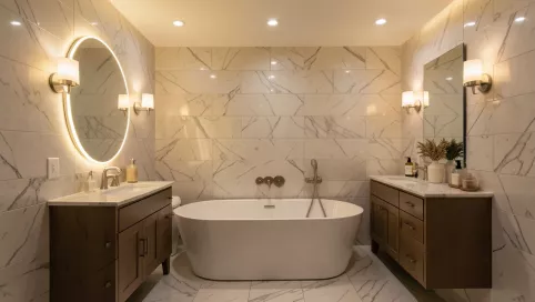 inspiracje oświetlenie łazienki