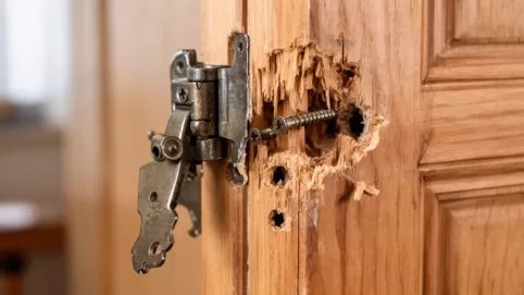 Jak naprawić wyrwany zawias w drzwiach pokojowych