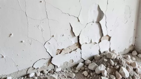 odparzony tynk jak naprawić