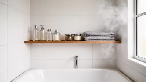Półka nad wanną inspiracje