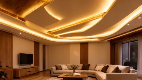 sufit w salonie inspiracje