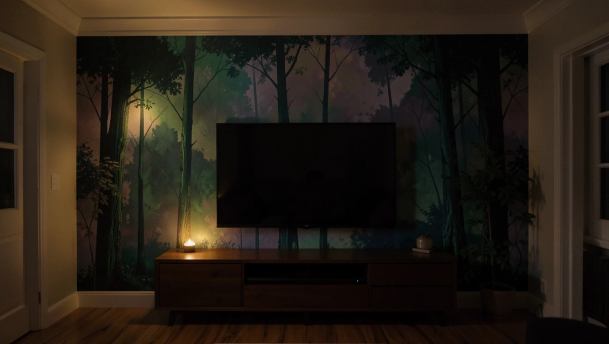 tapeta za telewizorem inspiracje