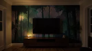 tapeta za telewizorem inspiracje